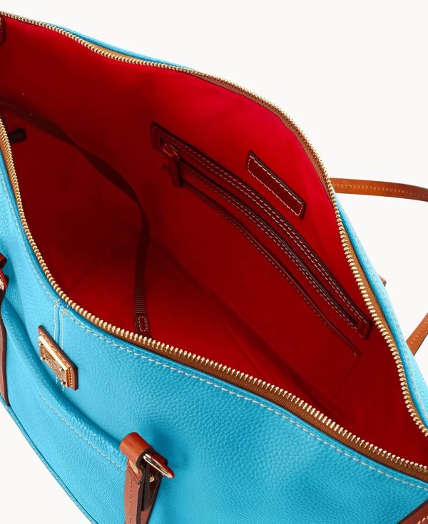 Dooney & Bourke Handbags for Women, Pebble Grain Leather Tote Bag with Zipper Compartments-2