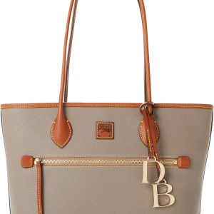 Dooney & Bourke Large Tote Bags for Women, Pebble Grain Leather Bag with Zipper and Long Shoulder Straps largemouth bass