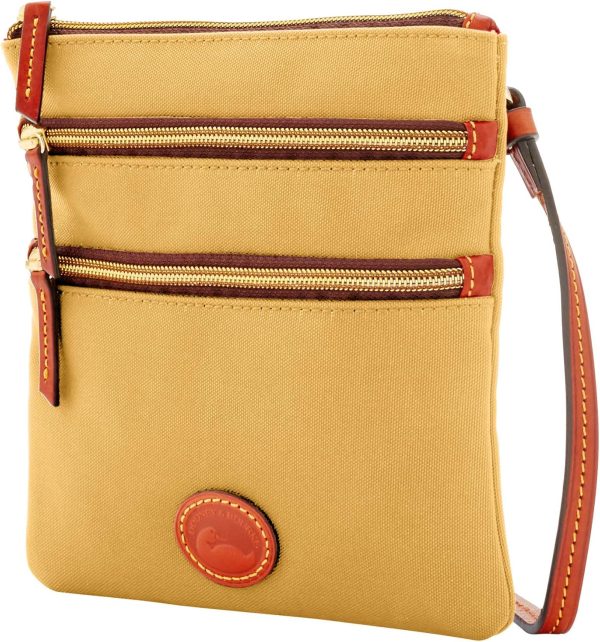 Dooney & Bourke Women's North South Triple Zip Crossbody in Lightweight Nylon, Handbag with Adjustable Shoulder Strap bourke nsw