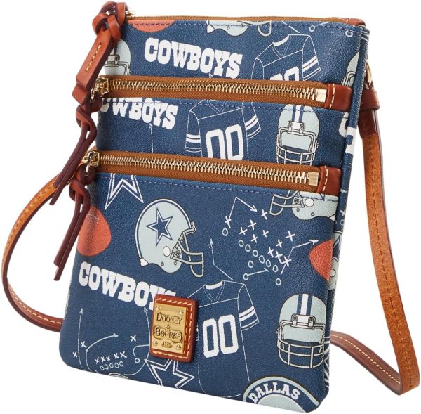 Dooney & Bourke Handbag, NFL Cowboys Triple Zip Crossbody | Navy-1