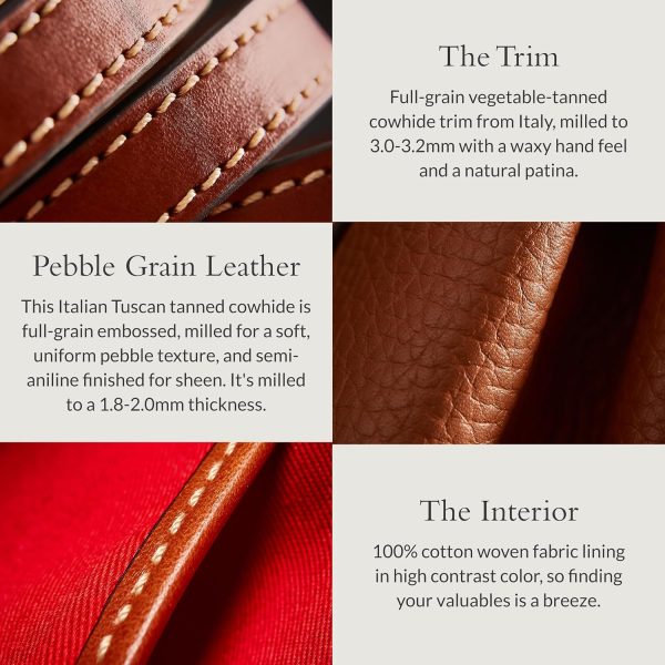 Dooney & Bourke Women's Crossbody in Pebble Grain Leather, Large Handbag with Adjustable Shoulder Strap-4