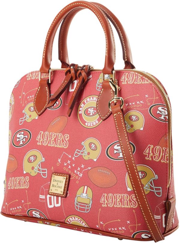 Dooney & Bourke Handbag, NFL 49ers Zip Zip Satchel | Red-1