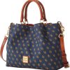 Dooney & Bourke Women's Gretta Brenna Satchel in Coated Cotton, Large Handbag with Adjustable Detachable Shoulder Strap bourke nsw