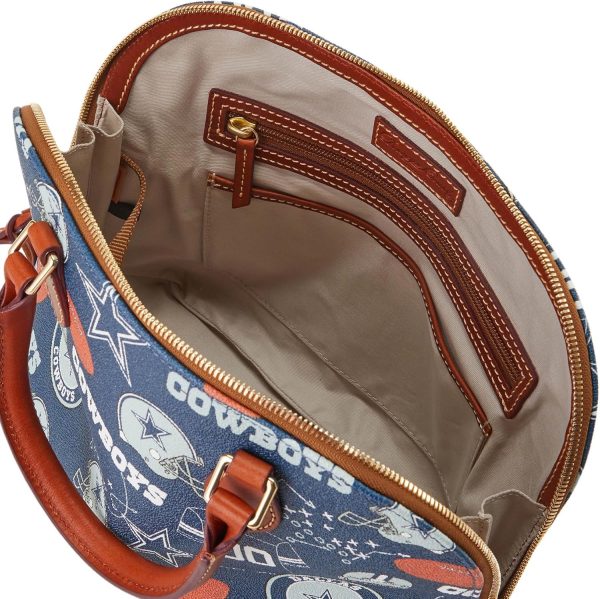 Dooney & Bourke Handbag, NFL Cowboys Zip Zip Satchel | Navy-2