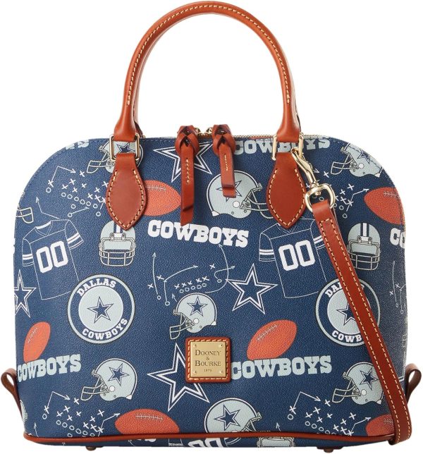 Dooney & Bourke Handbag, NFL Cowboys Zip Zip Satchel | Navy-0