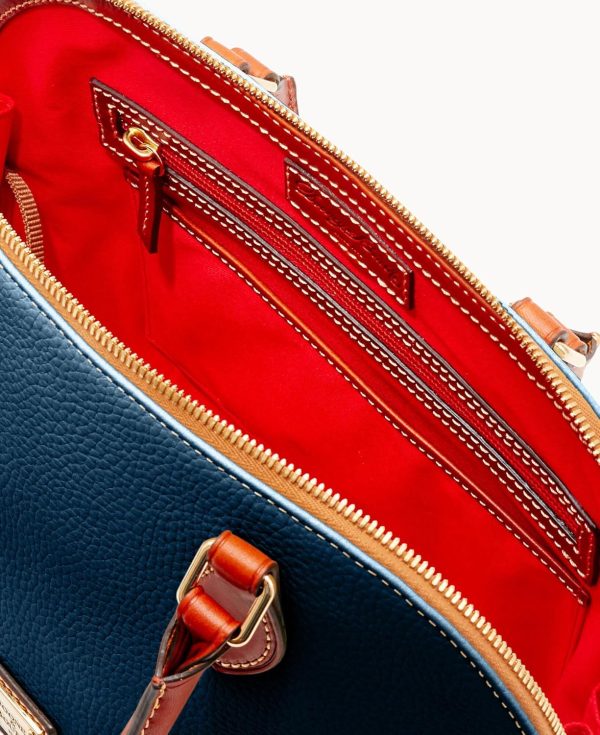 Dooney & Bourke Women's Zip Satchel in Pebble Grain Leather, Large Handbag with Adjustable Detachable Shoulder Strap-3