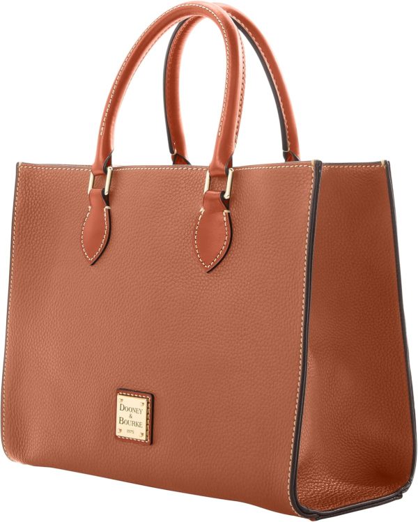 Dooney & Bourke Women's Janine Satchel in Pebble Grain Leather, Large Handbag with Adjustable Detachable Shoulder Strap bourke nsw