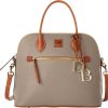Dooney & Bourke Satchel Bags for Women, Pebble Grain Leather Domed Handbag with Optional Crossbody Bag Strap-0