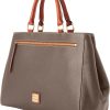 Dooney & Bourke Satchel Bags for Women, Pebble Grain Leather Zip Handbag with Crossbody Strap-1