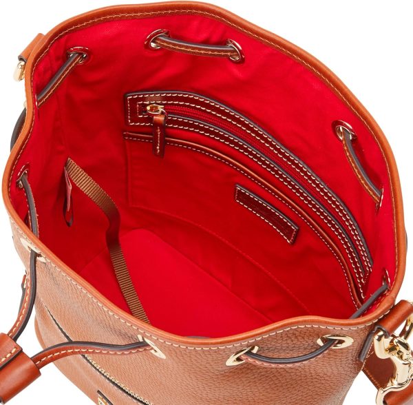 Dooney & Bourke Women's Drawstring in Pebble Grain Leather, Medium Sized Handbag with Closure-2