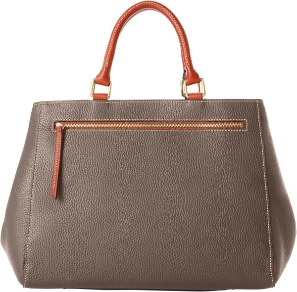 Dooney & Bourke Satchel Bags for Women, Pebble Grain Leather Zip Handbag with Crossbody Strap-3