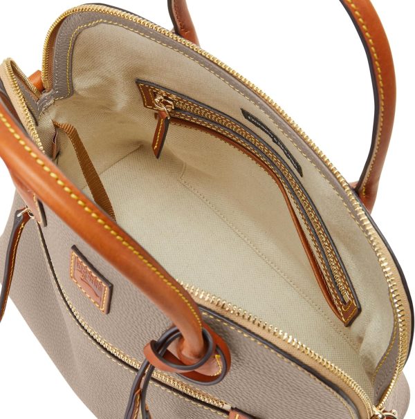 Dooney & Bourke Satchel Bags for Women, Pebble Grain Leather Domed Handbag with Optional Crossbody Bag Strap-2