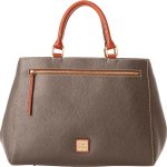 Dooney & Bourke Satchel Bags for Women, Pebble Grain Leather Zip Handbag with Crossbody Strap-0