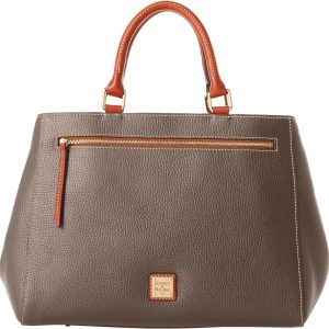 Dooney & Bourke Satchel Bags for Women, Pebble Grain Leather Zip Handbag with Crossbody Strap-0